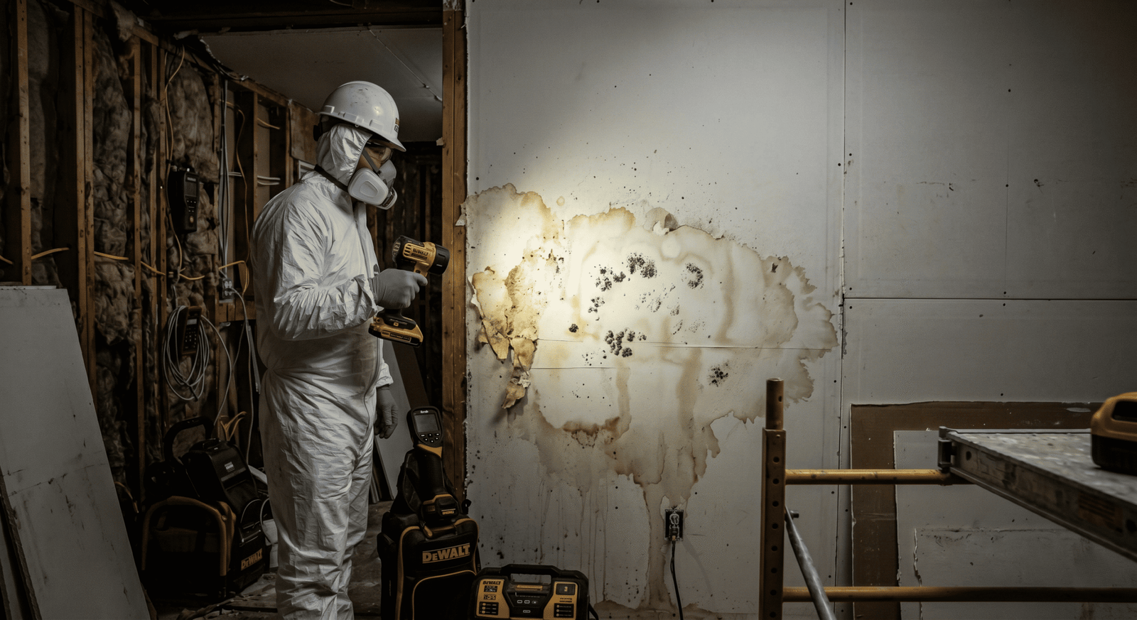 After remediation — cleaned and treated framing passing independent clearance testing in Dallas TX