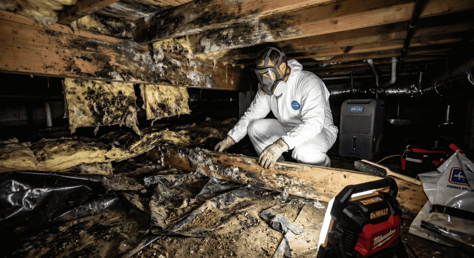 Thermal imaging camera revealing hidden moisture behind a wall during a Dallas mold inspection